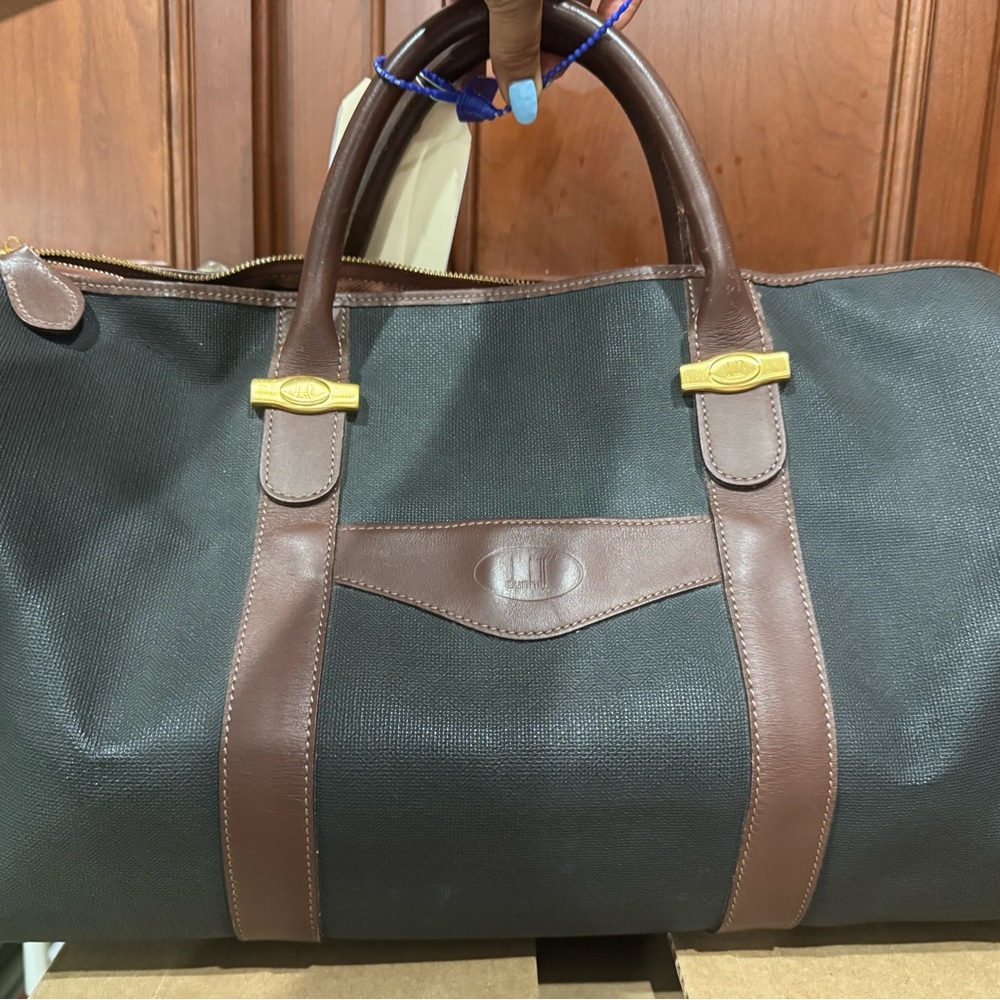 Dunhill Black and Brown Duffel Bag